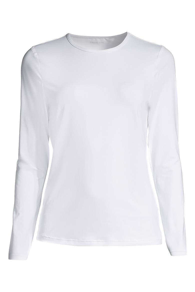 Long Sleeve Relaxed UPF 50 Rash Guard, Alternate, color, White