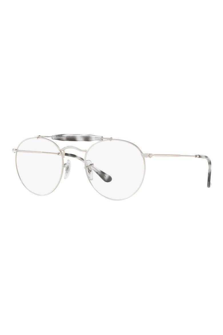 50mm Round Optical Glasses, Alternate, color, SILVER