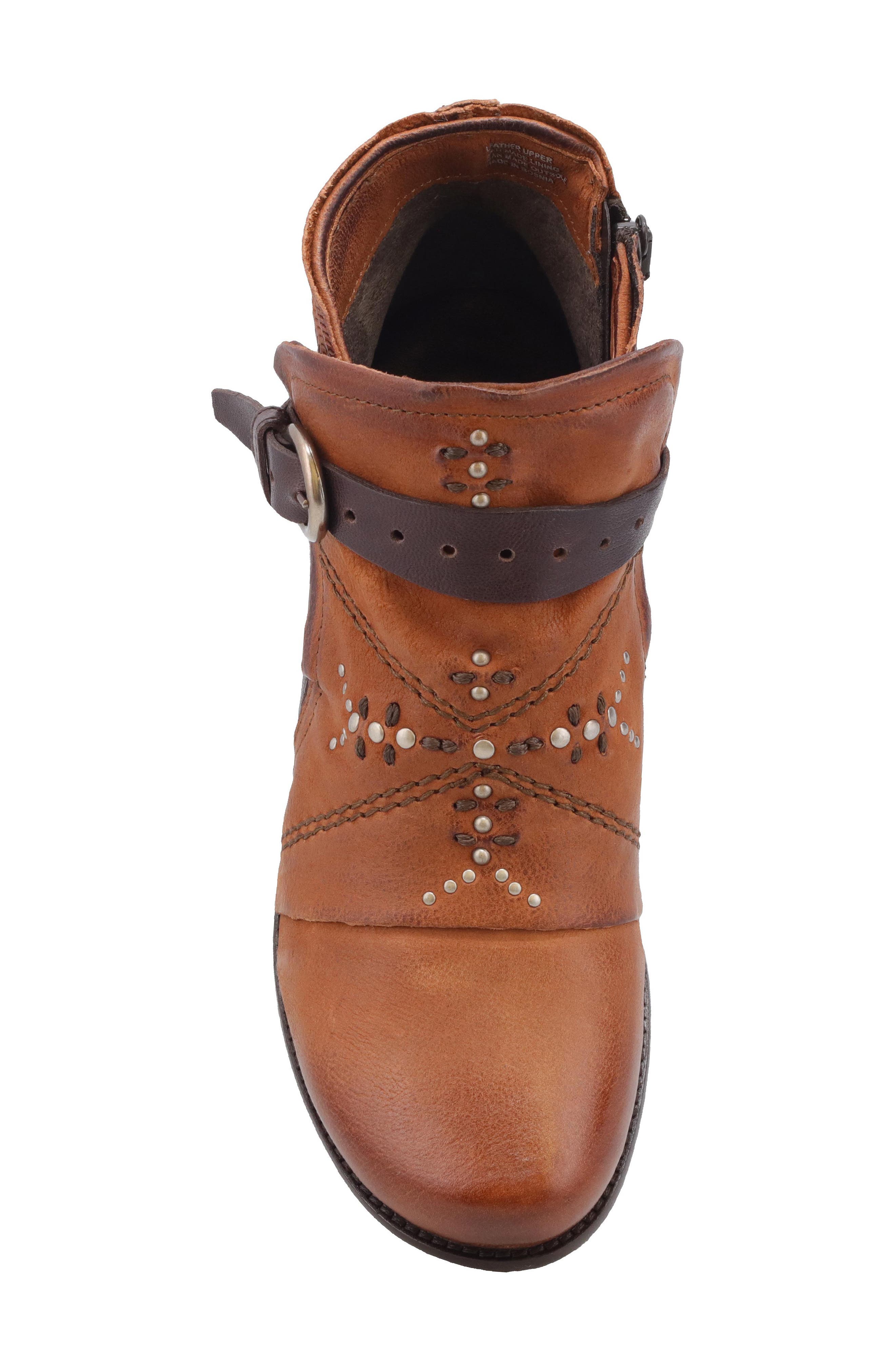 Marnie Studded Bootie, Alternate, color, BRANDY LEATHER