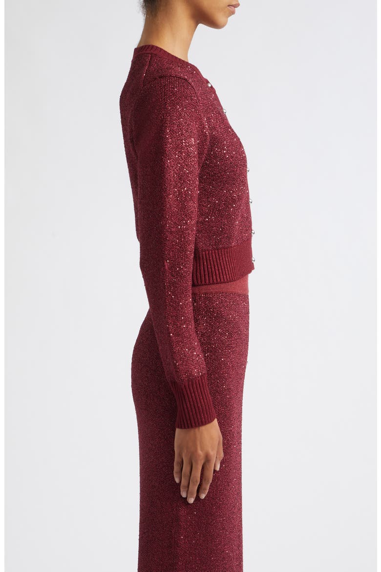 Mollie Sequin Cardigan, Alternate, color, OXBLOOD