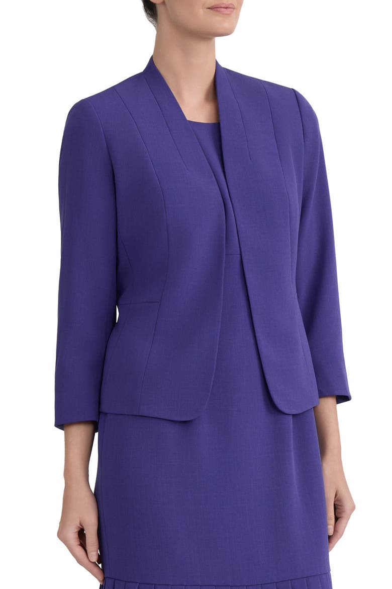 Seamed Open Front Jacket, Alternate, color, REGAL PLUM