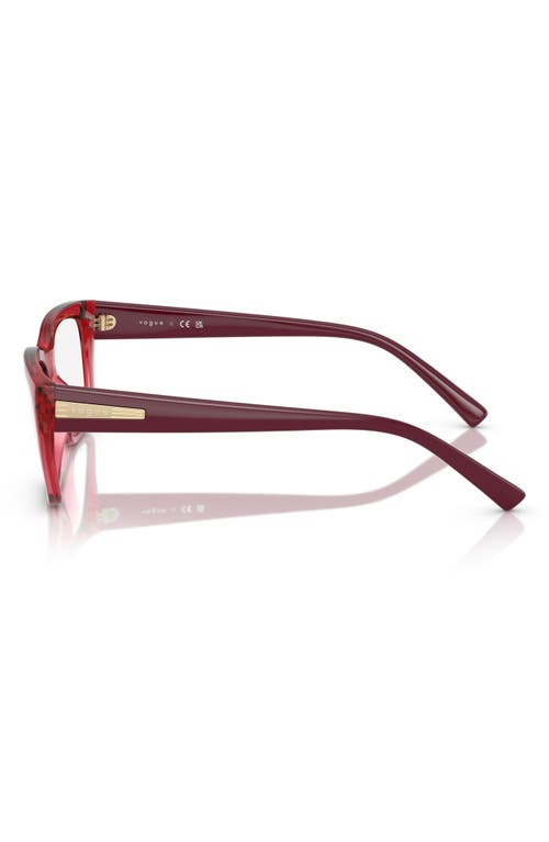 Vogue 53mm Pillow Optical Glasses In Red