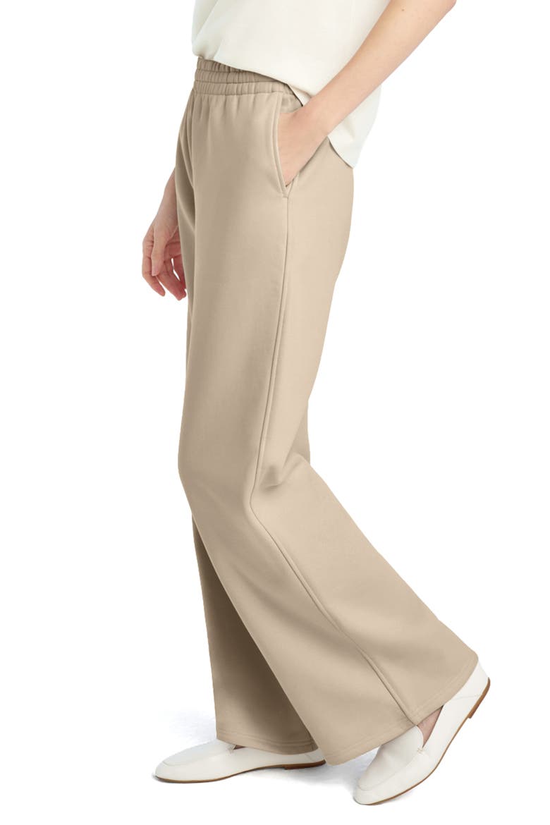 The Collegiate Flare Sweatpants, Alternate, color, SOFT TAUPE