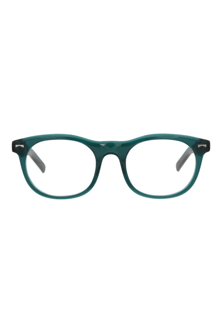 54mm Round Optical Glasses, Main, color, GREEN TRANSPARENT