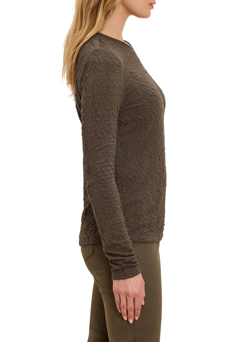 Crinkle Knit Top, Alternate, color, KELP