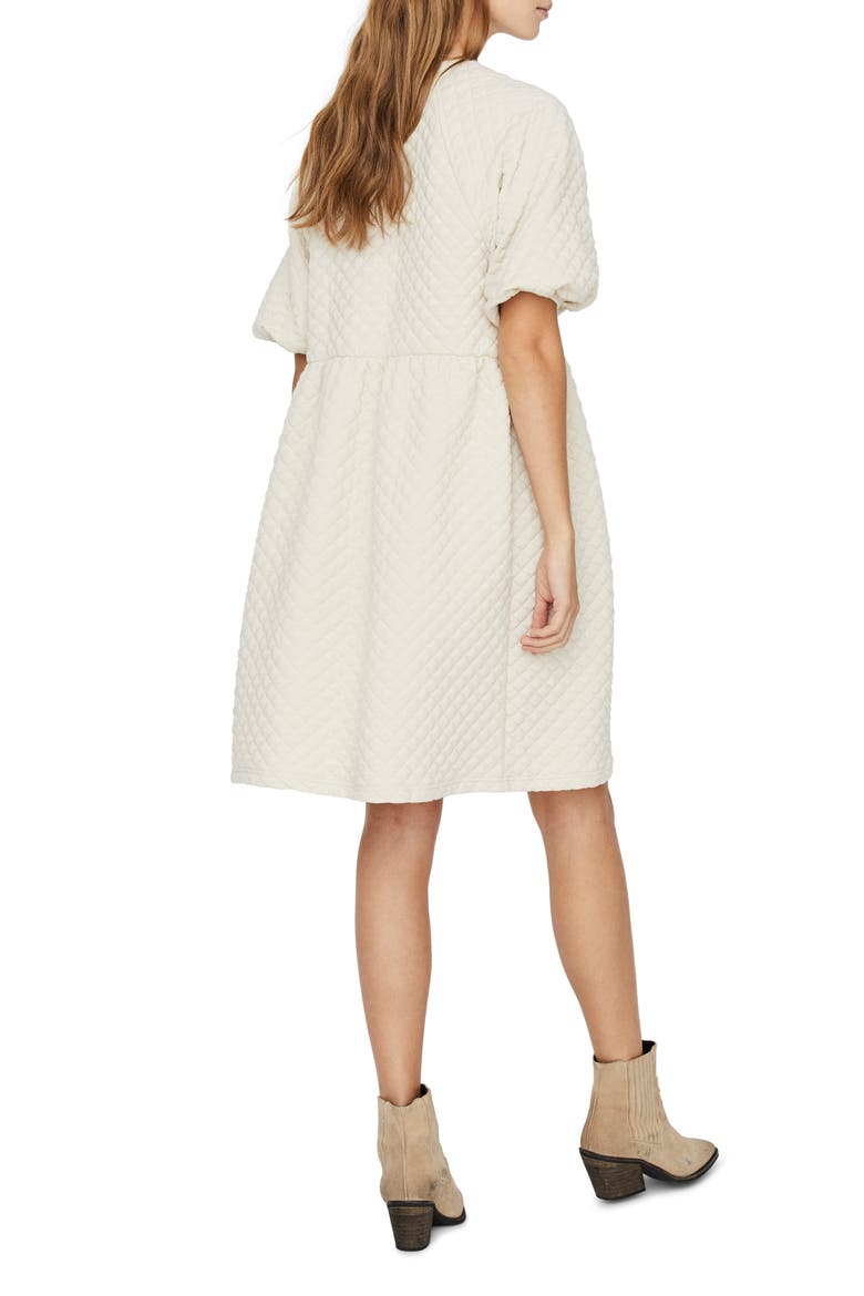 Cayle Quilted Minidress, Alternate, color, BIRCH