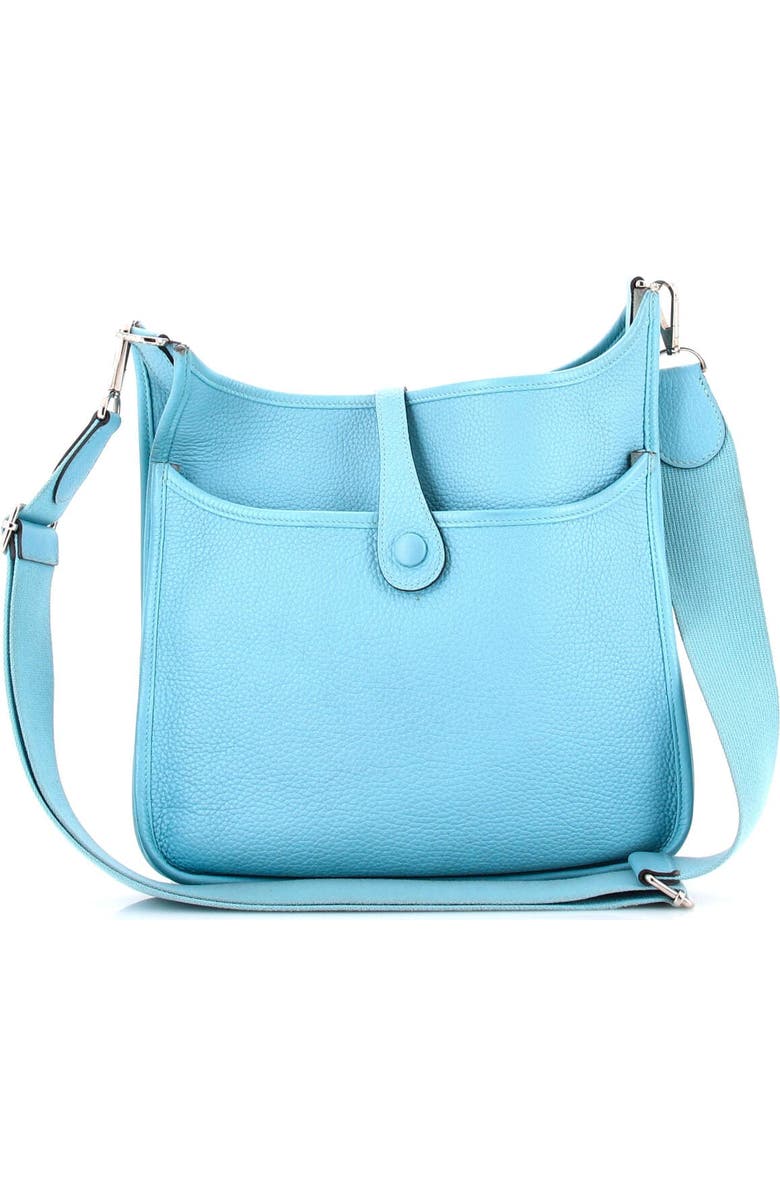 Pre-Owned Hermes Evelyne Bag Gen III Clemence PM, Alternate, color, Bleu Atoll