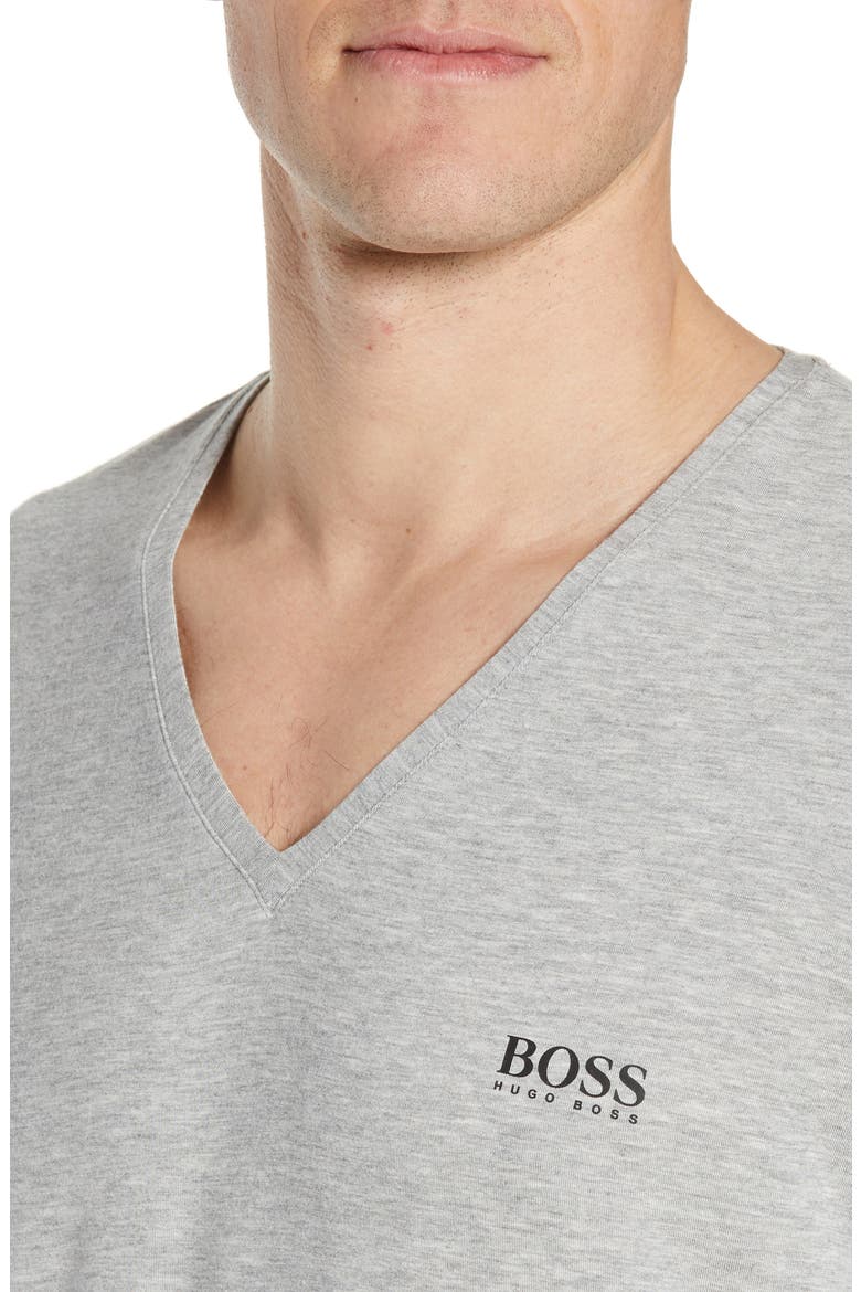 V-Neck T-Shirt, Alternate, color, GREY