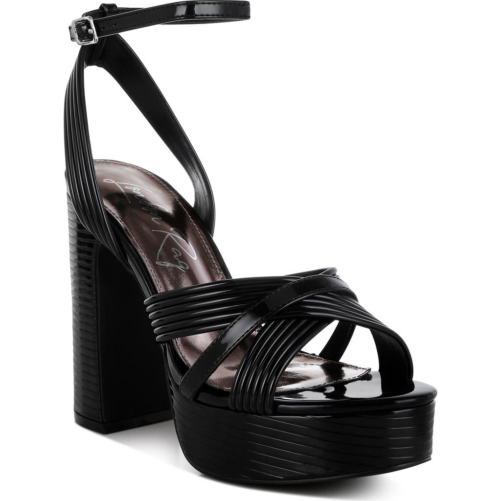 London Rag Socialiate Platform Sandal In Black