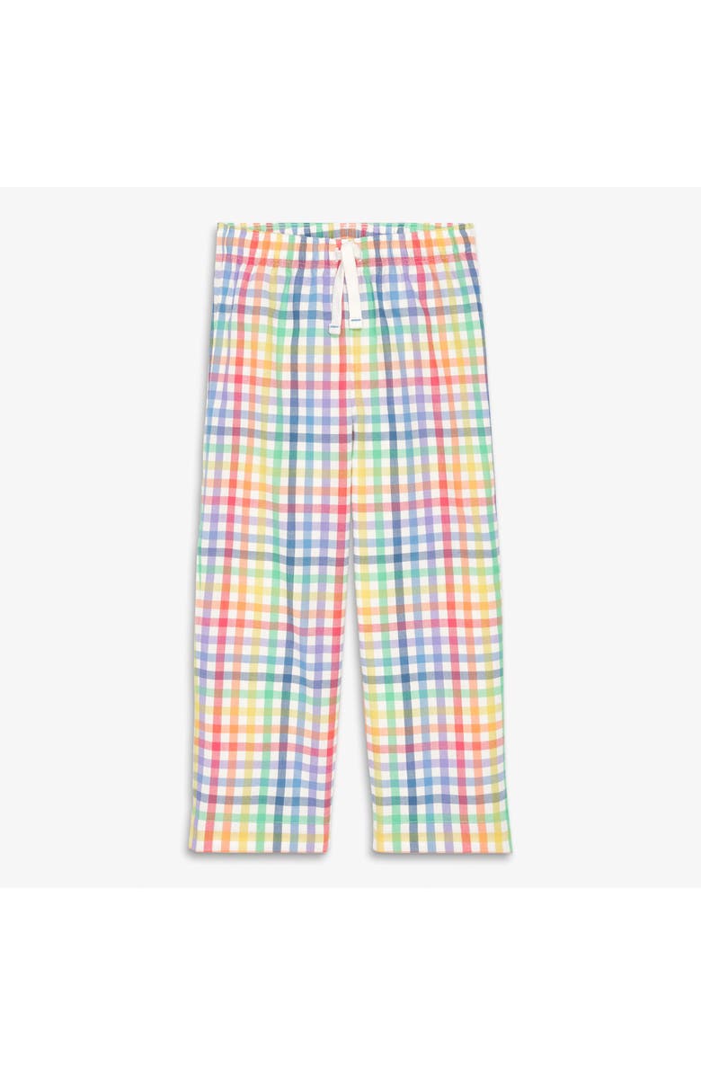 Primary Kids Pj Pant In Rainbow Plaid, Main, color, Ivory Rainbow Plaid