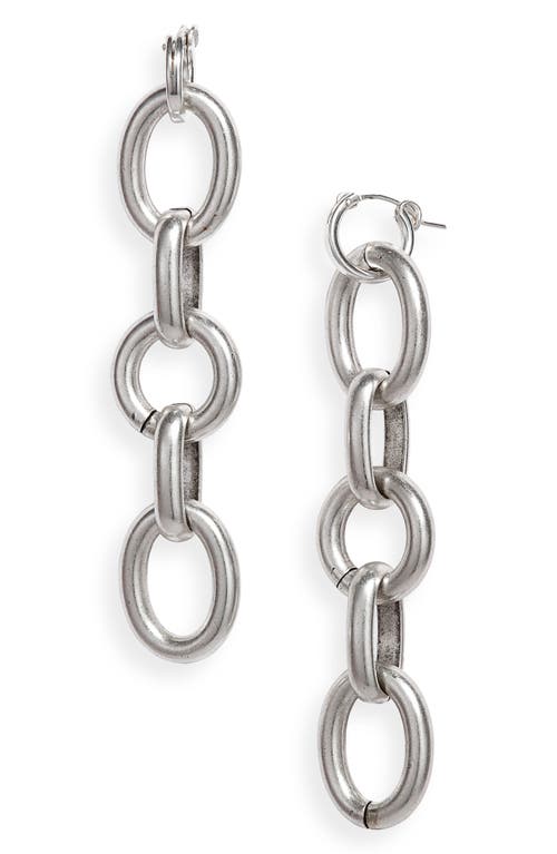 Child of Wild Devon Chain Drop Earrings in Silver 