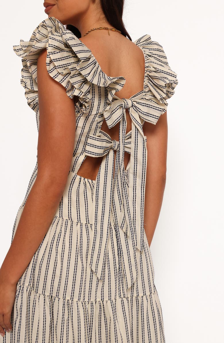 Petal & Pup Bobbie Ruffle Maxi Dress, Alternate, color, Neutral Stripe