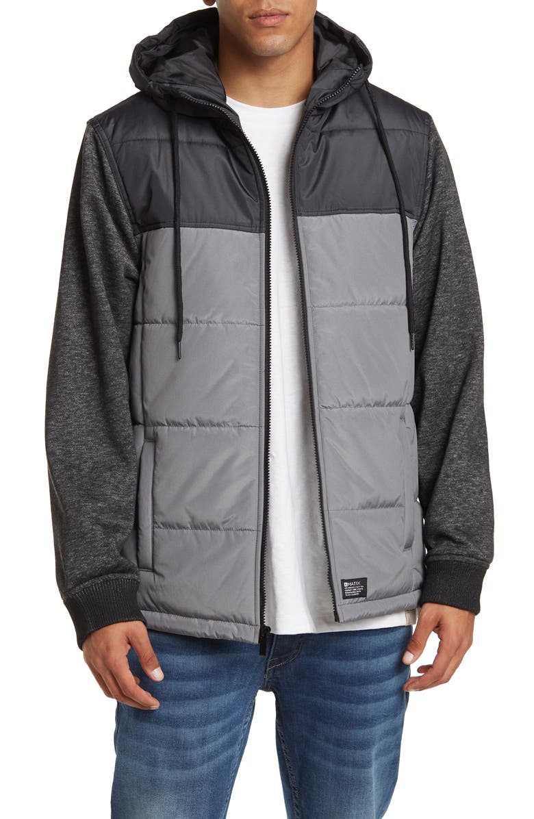 MATIX Quilted AOP Twill Colorblock Jacket, Main, color, 