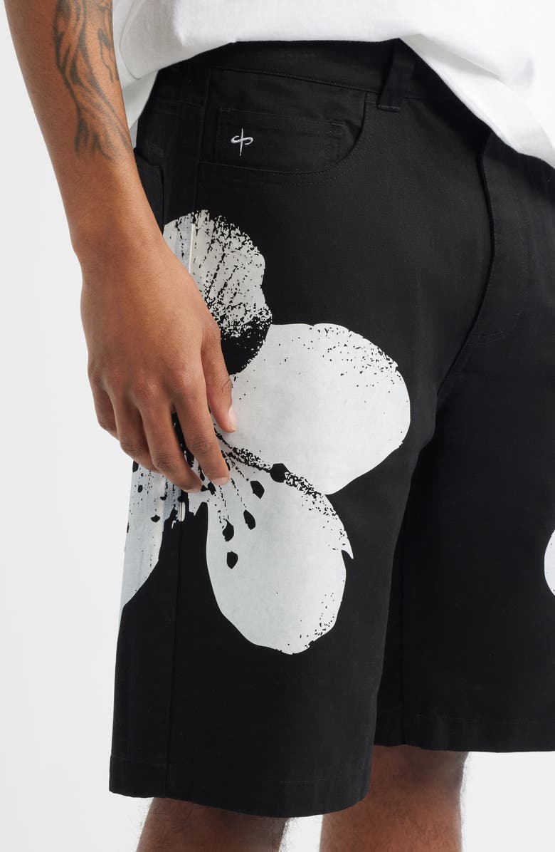 SANTO STUDIO Cole Houshmand Edition - Flower Roma Shorts, Alternate, color, Black