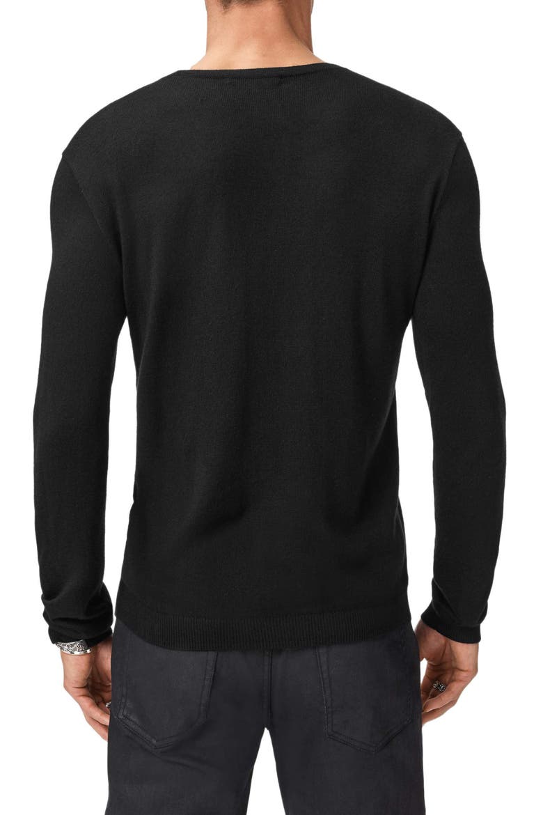 Novas Regular Fit Alpaca & Silk Sweater, Alternate, color, BLACK