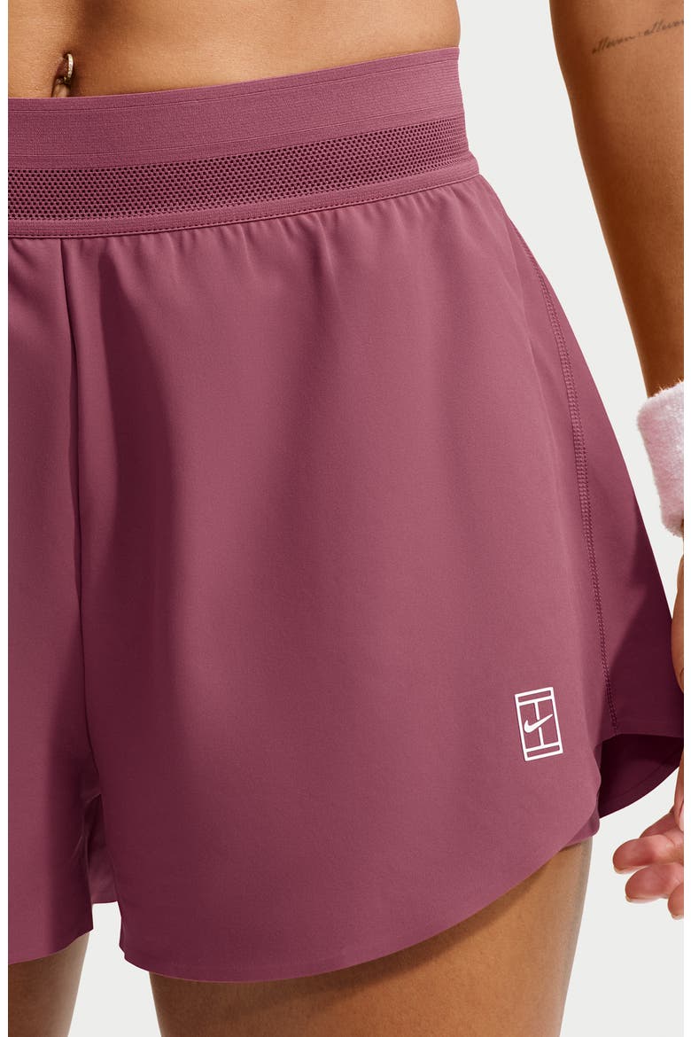 Court Ace Advantage Shorts, Alternate, color, PINK SMOKE/ WHITE