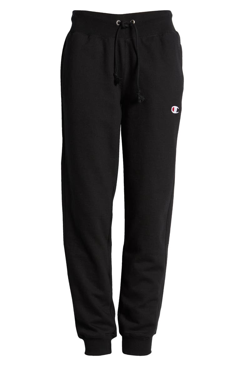 Reverse Weave® Fleece Joggers, Alternate, color, BLACK