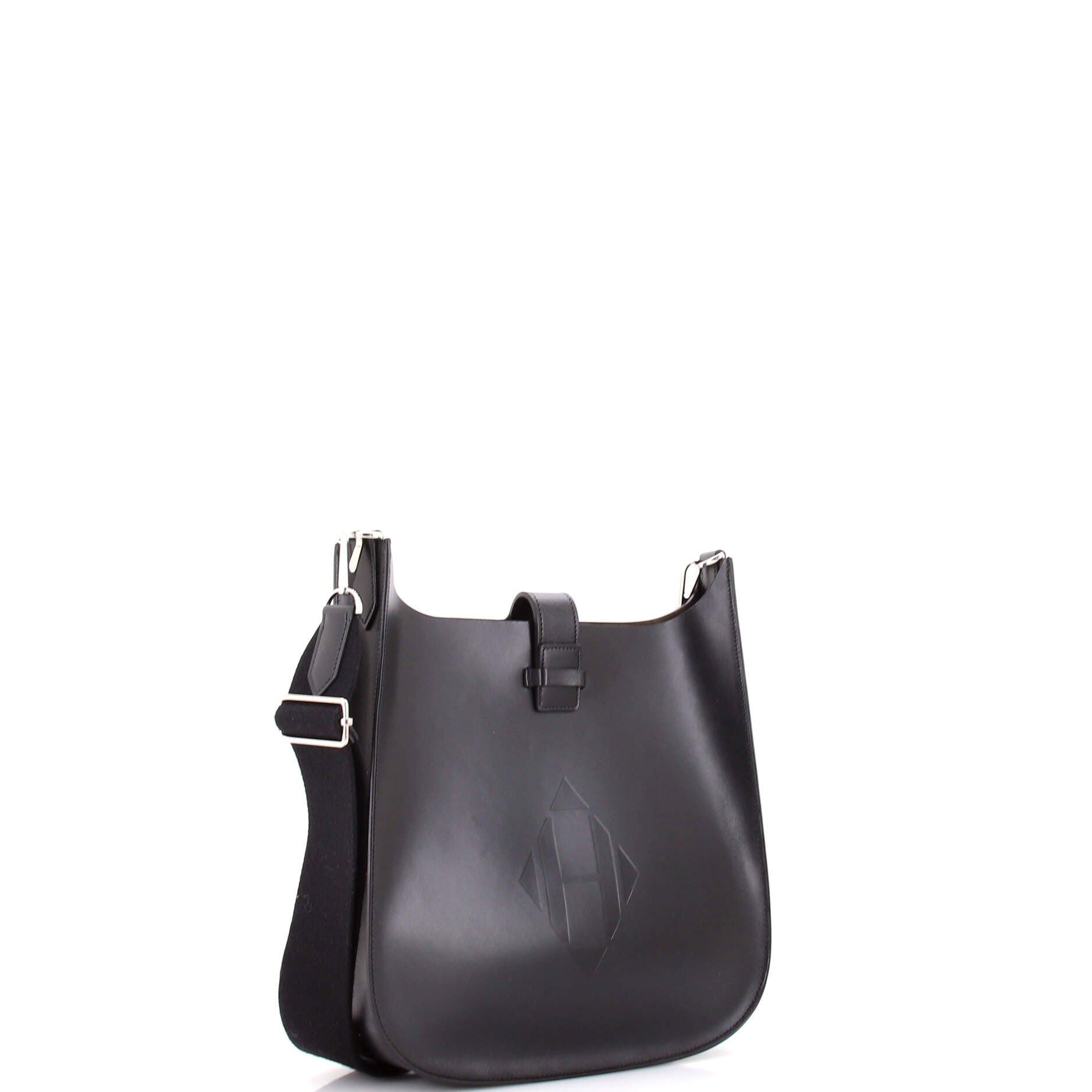 Pre-Owned Hermes Evelyne Sellier Bag Vache Hunter 29, Alternate, color, Noir