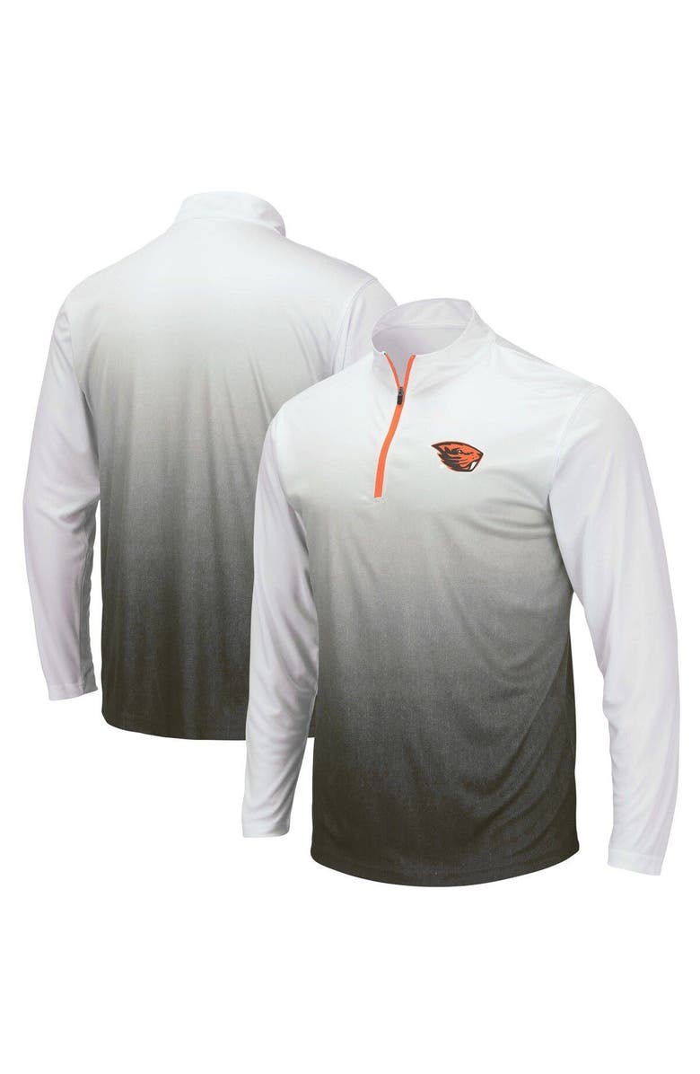 COLOSSEUM Men's Colosseum Gray Oregon State Beavers Magic Team Logo Quarter-Zip Jacket, Main, color, 