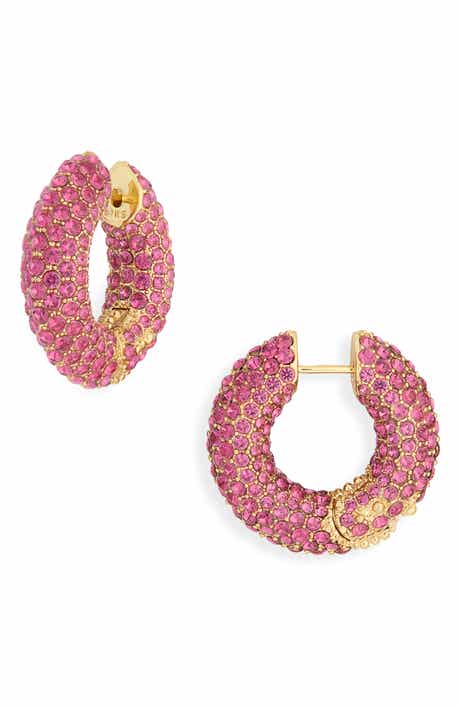 Mikki Pavé Crystal Hoop Earrings