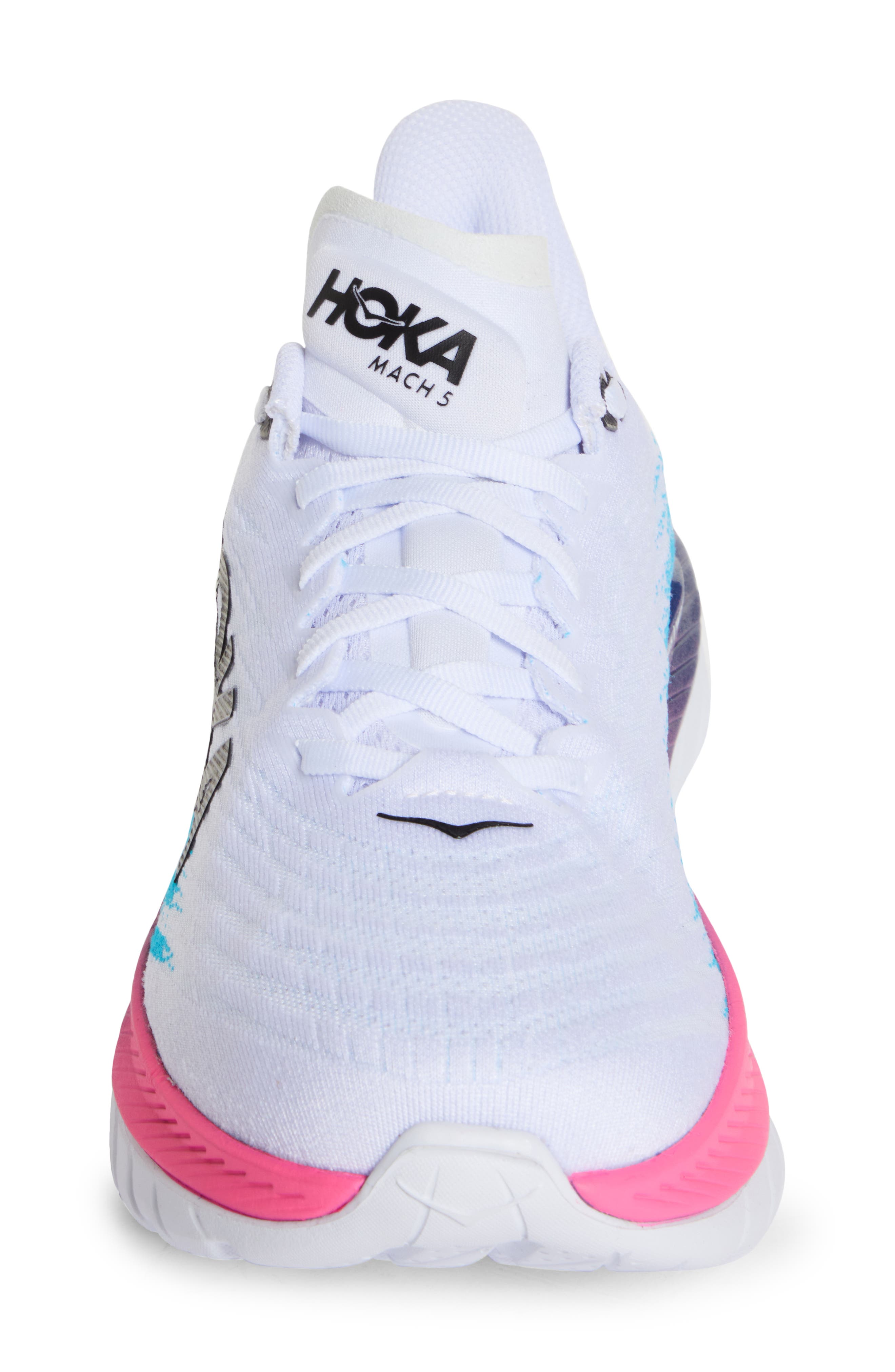 HOKA Mach 5 Running Shoe, Alternate, color, White / Scuba Blue