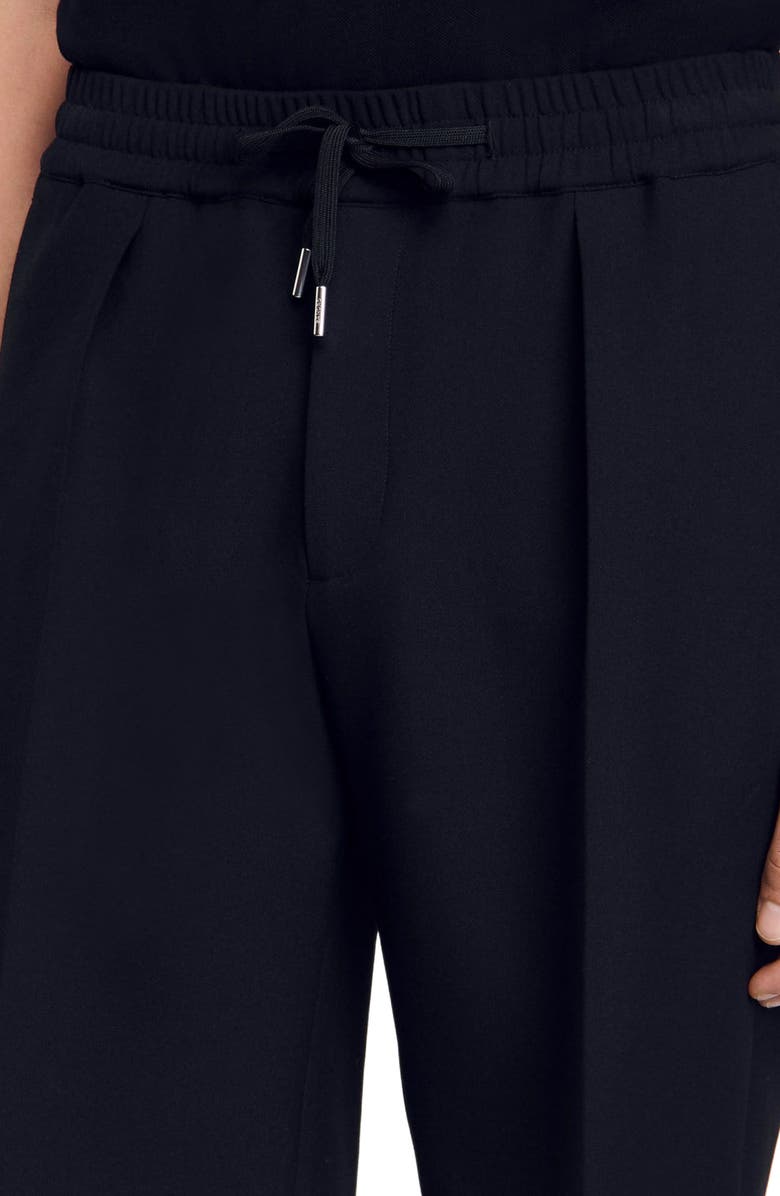 SANDRO Jersey Bermuda shorts, Alternate, color, Black