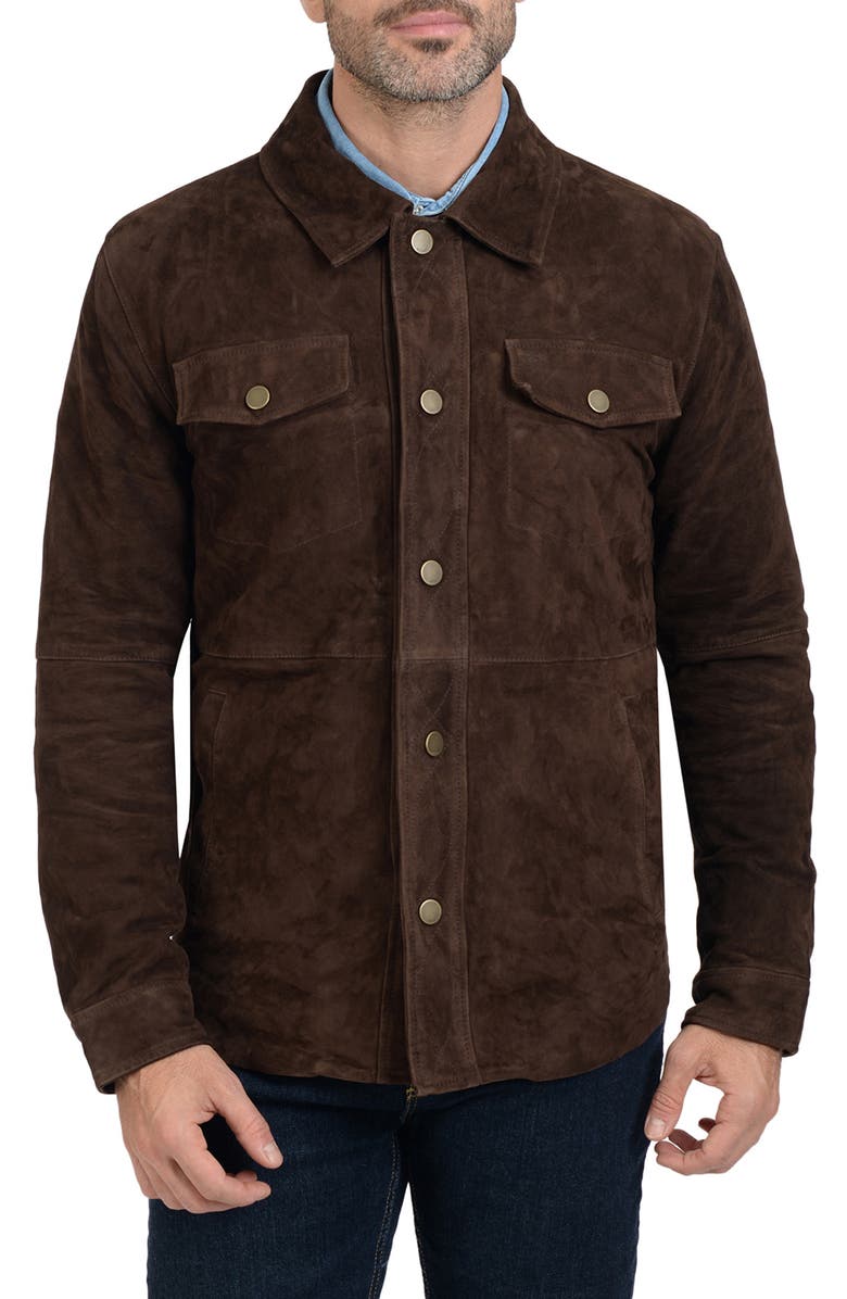 Frye Goat Suede Shacket, Main, color,