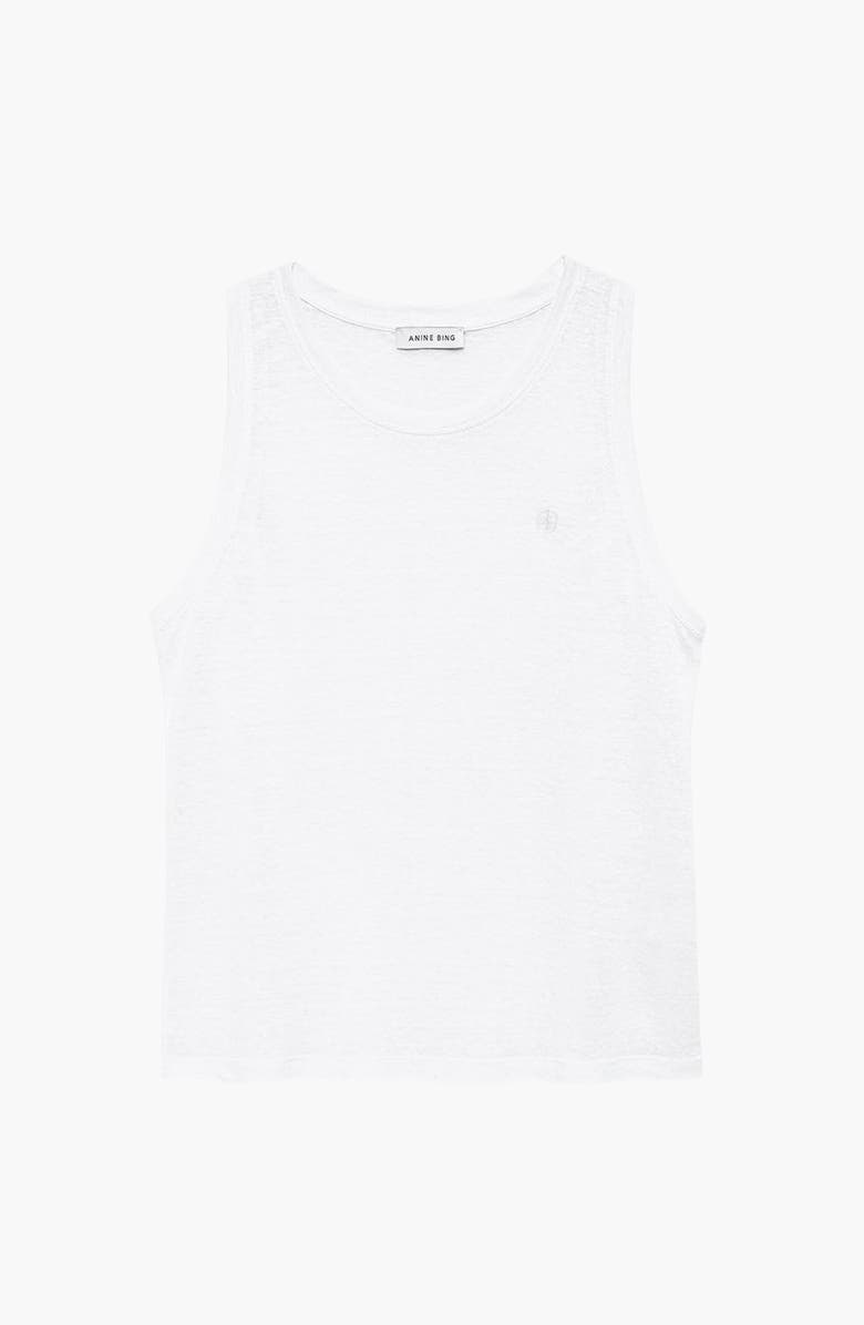 ANINE BING Juliann Tank, Alternate, color, White