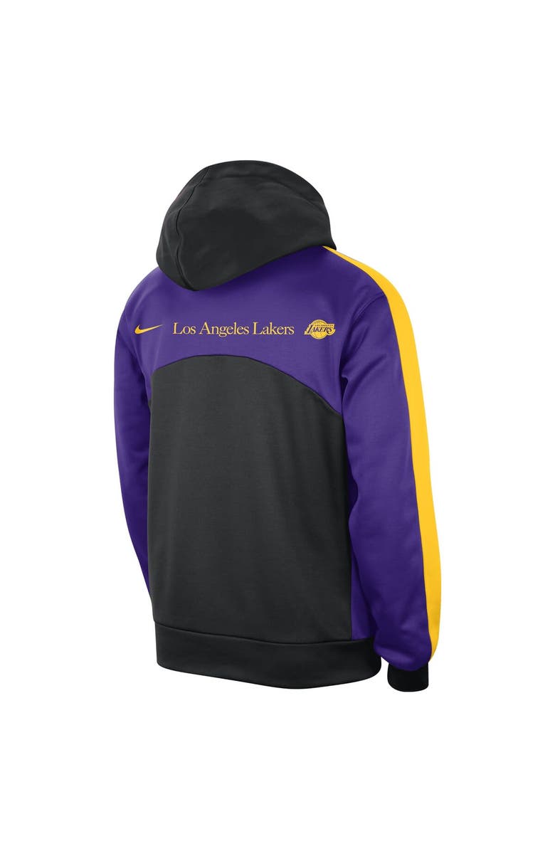 Nike Men's Nike Black/Purple Los Angeles Lakers Authentic Starting Five Force Performance Pullover Hoodie, Alternate, color, Black