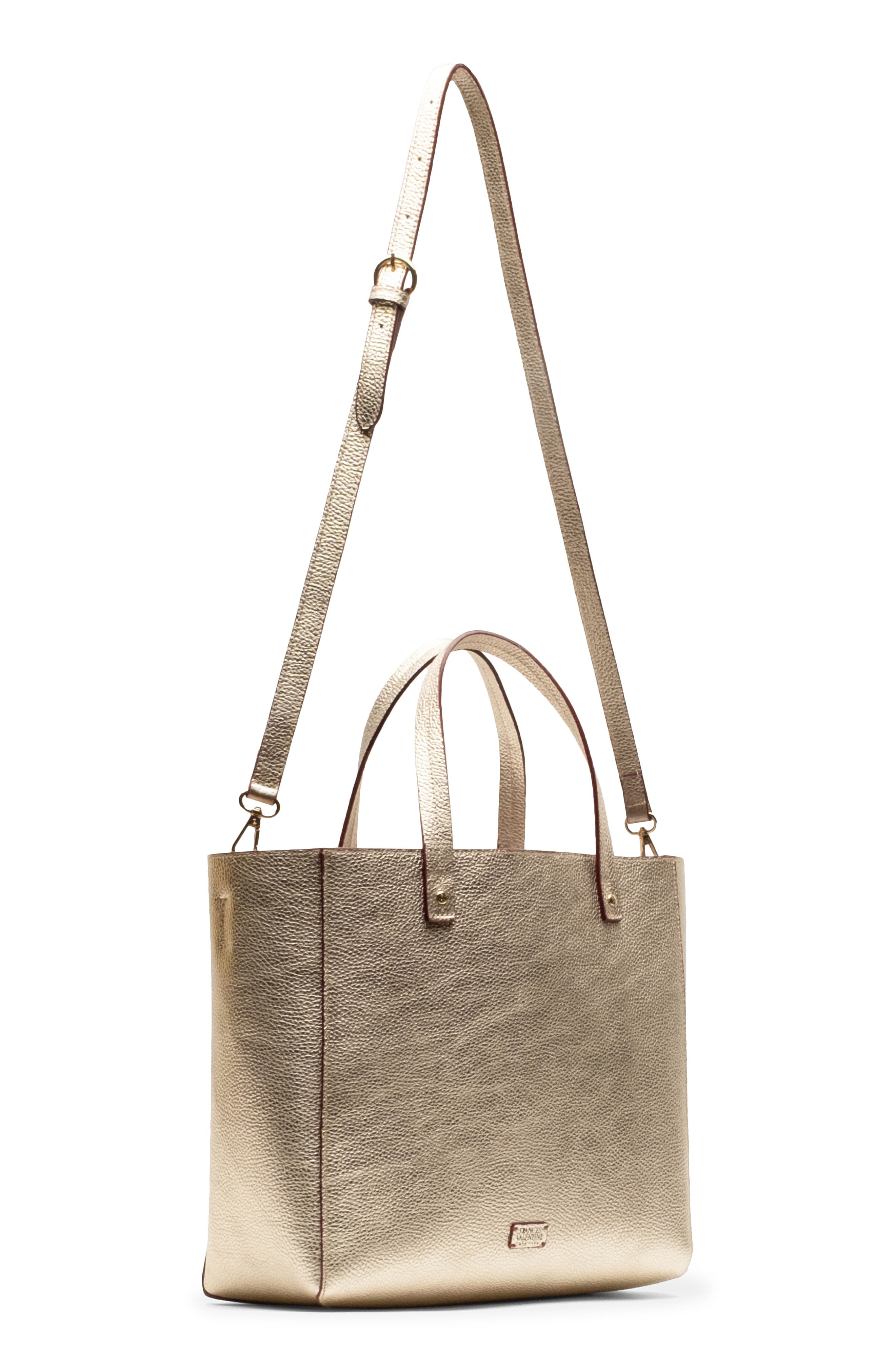 Large Margaret Leather Tote, Alternate, color, PLATINO