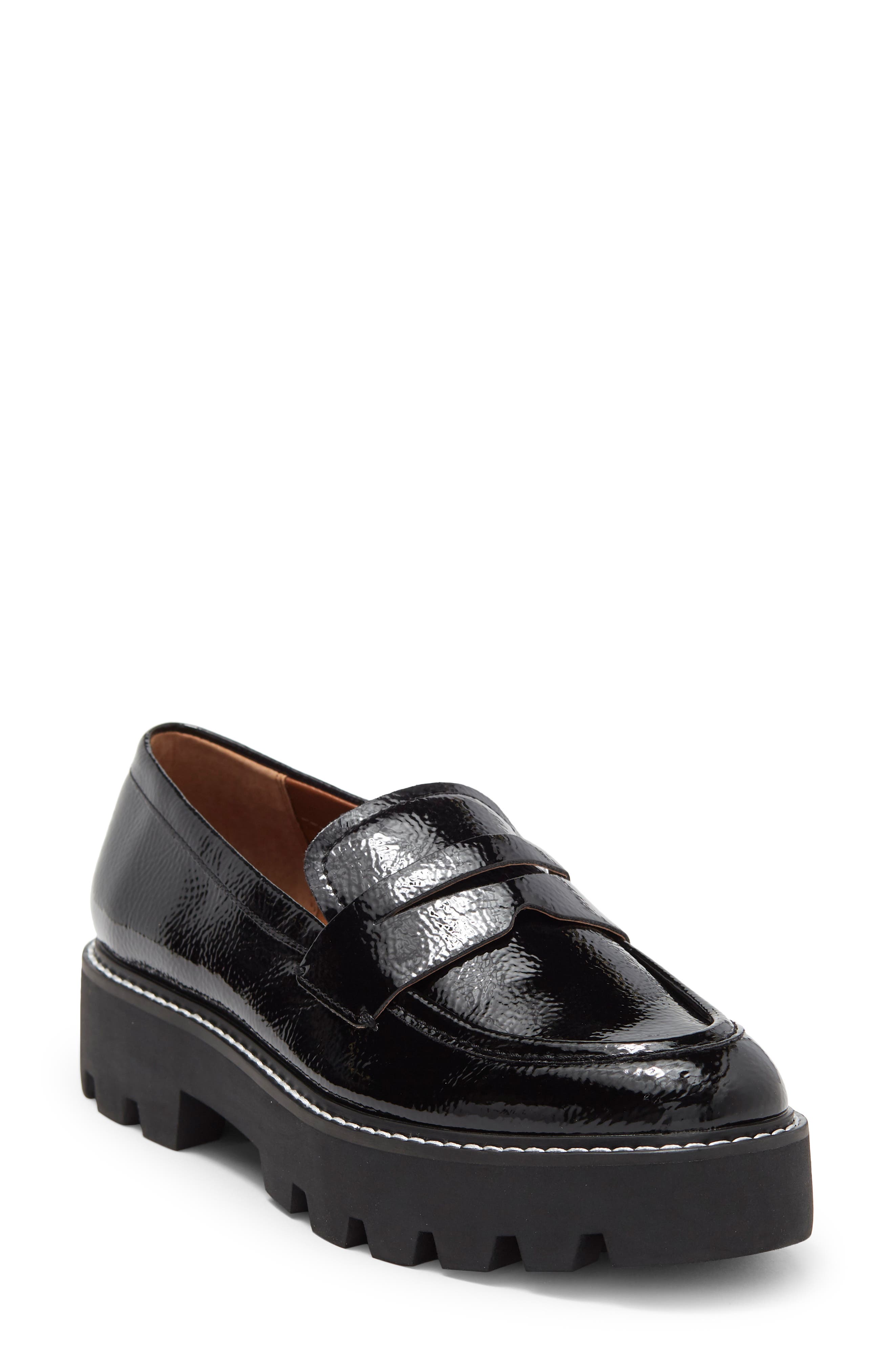 Franco Sarto Bazel Platform Lug Sole Loafer, Main, color, Black