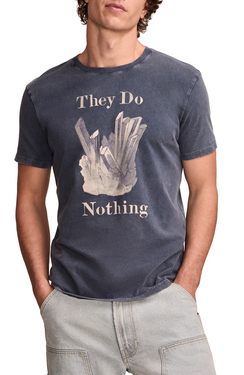 Lucky Brand Nothing Crystals Graphic T-Shirt, Main, color,