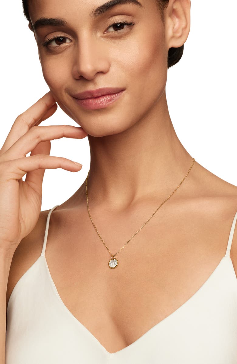 David Yurman Cable Collectibles Pavé Charm with Diamonds in Gold, Alternate, color, Diamond