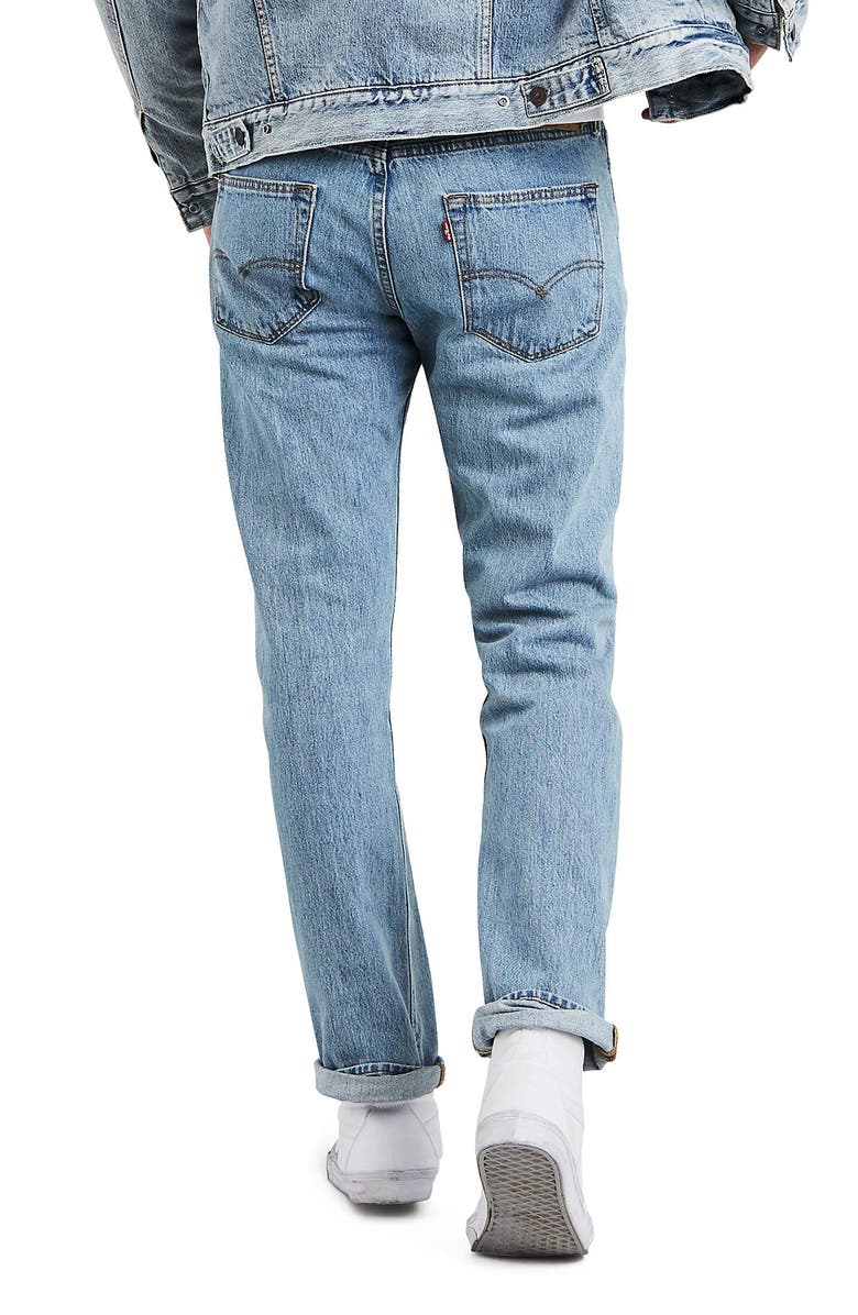 Levi's<sup>®</sup> 501<sup>®</sup> Original Straight Leg Jeans, Alternate, color, Light Stone Wash