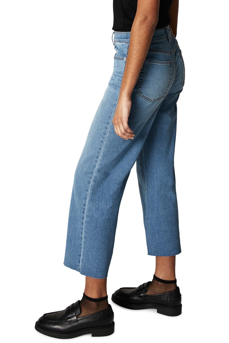 Greta Larchmont High Waist Wide Leg Crop Jeans, Alternate, color, MEDIUM BLUE