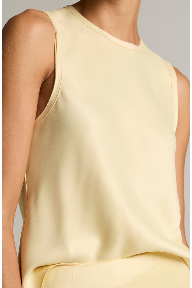 Raw Edge Sleeveless Satin Top, Alternate, color, SUN PETAL