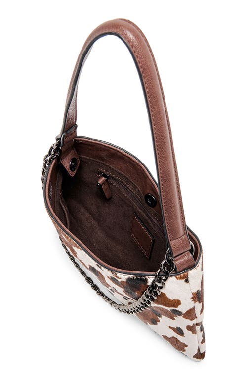 Dolce Vita Jagger Animal Print Genuine Calf Hair Shoulder Bag In Brown