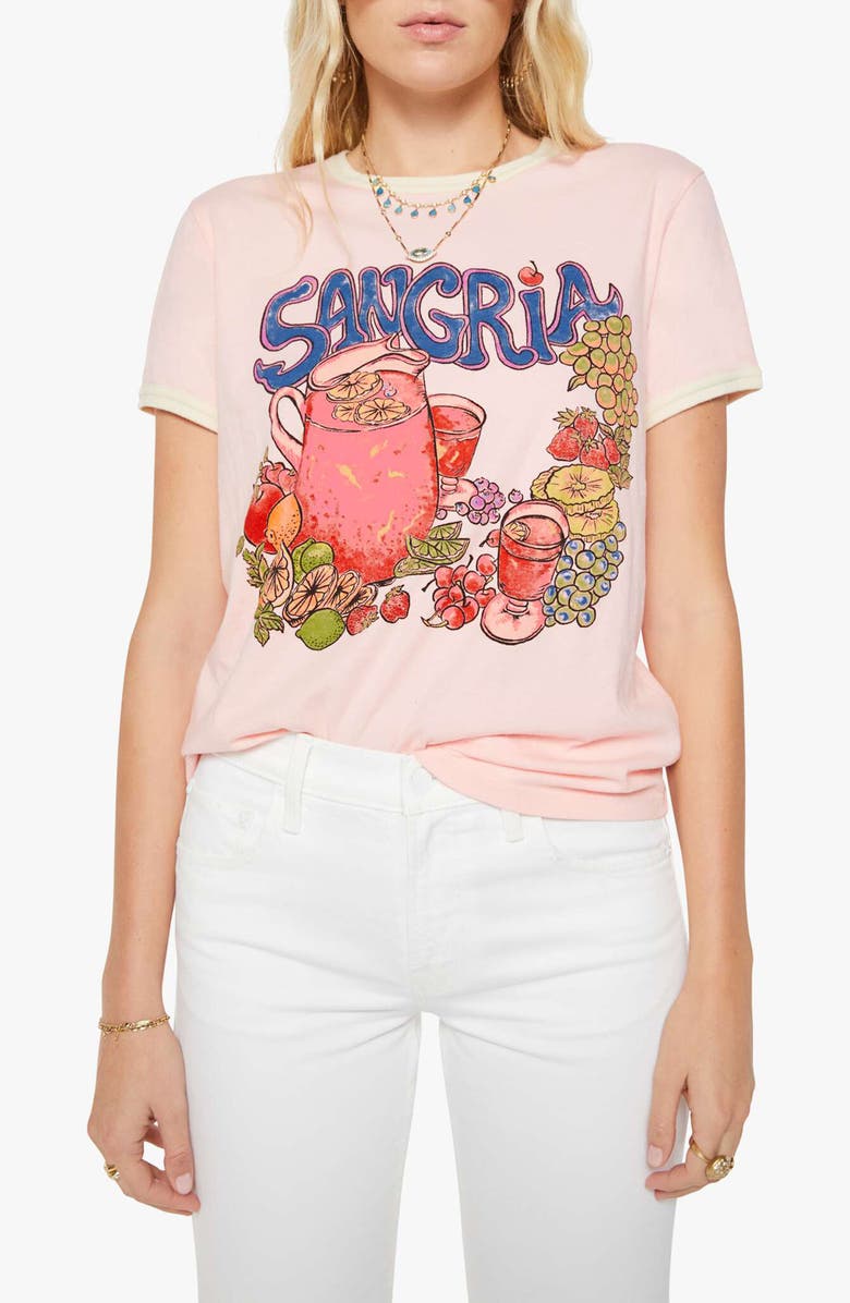 MOTHER The Lil Ringer Graphic T-Shirt, Main, color, Sangria