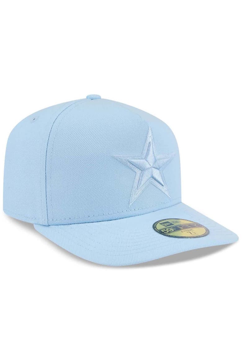 Men's New Era Light Blue Dallas Cowboys Color Pack A-Frame 59FIFTY Fitted Hat, Alternate, color, Light Blue