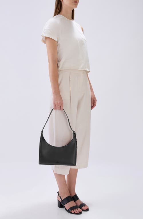 Behno Danny Flatiron Leather Shoulder Bag In Black