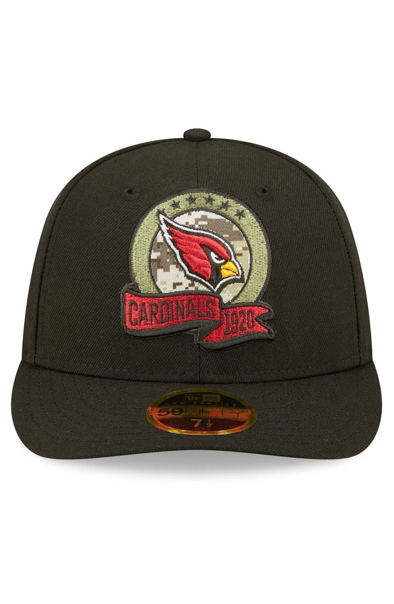 New Era Men's New Era Black Arizona Cardinals 2022 Salute To Service Low Profile 59FIFTY Fitted Hat, Alternate, color,