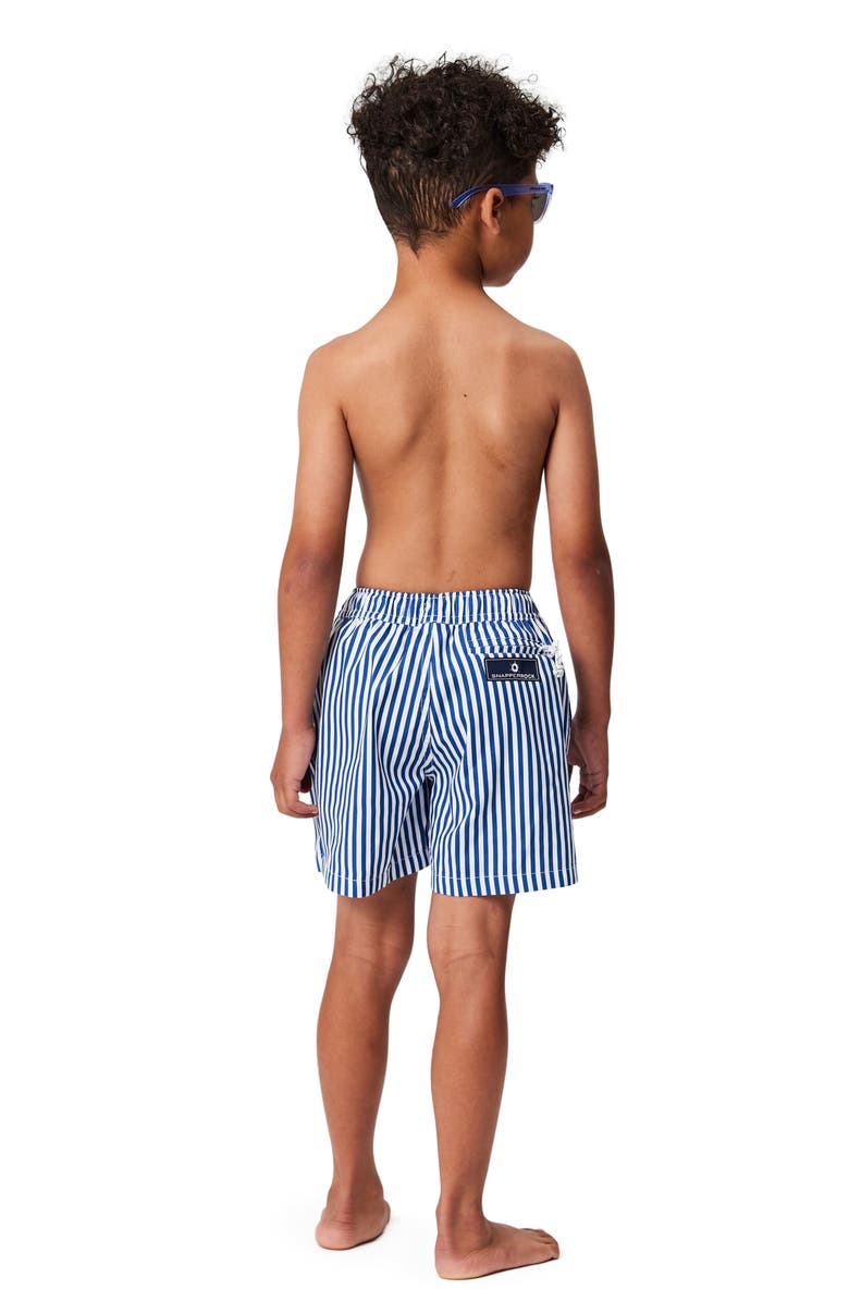 Snapper Rock Kids' Denim Stripe Swim Trunks, Alternate, color,