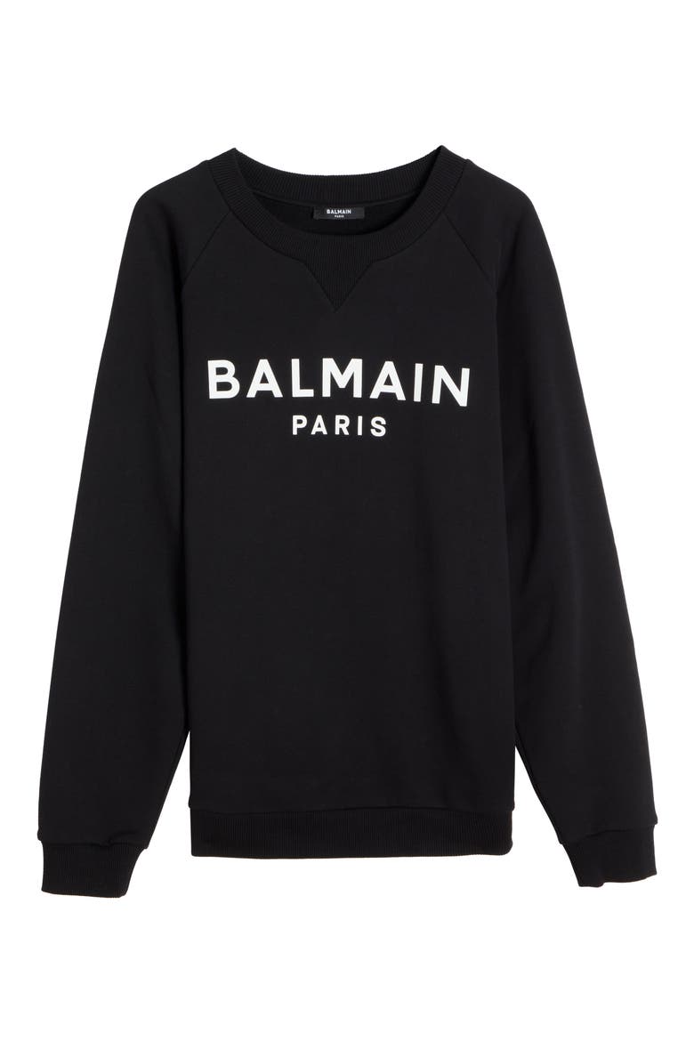 Logo Graphic Sweatshirt, Alternate, color, NOIR/ BLANC