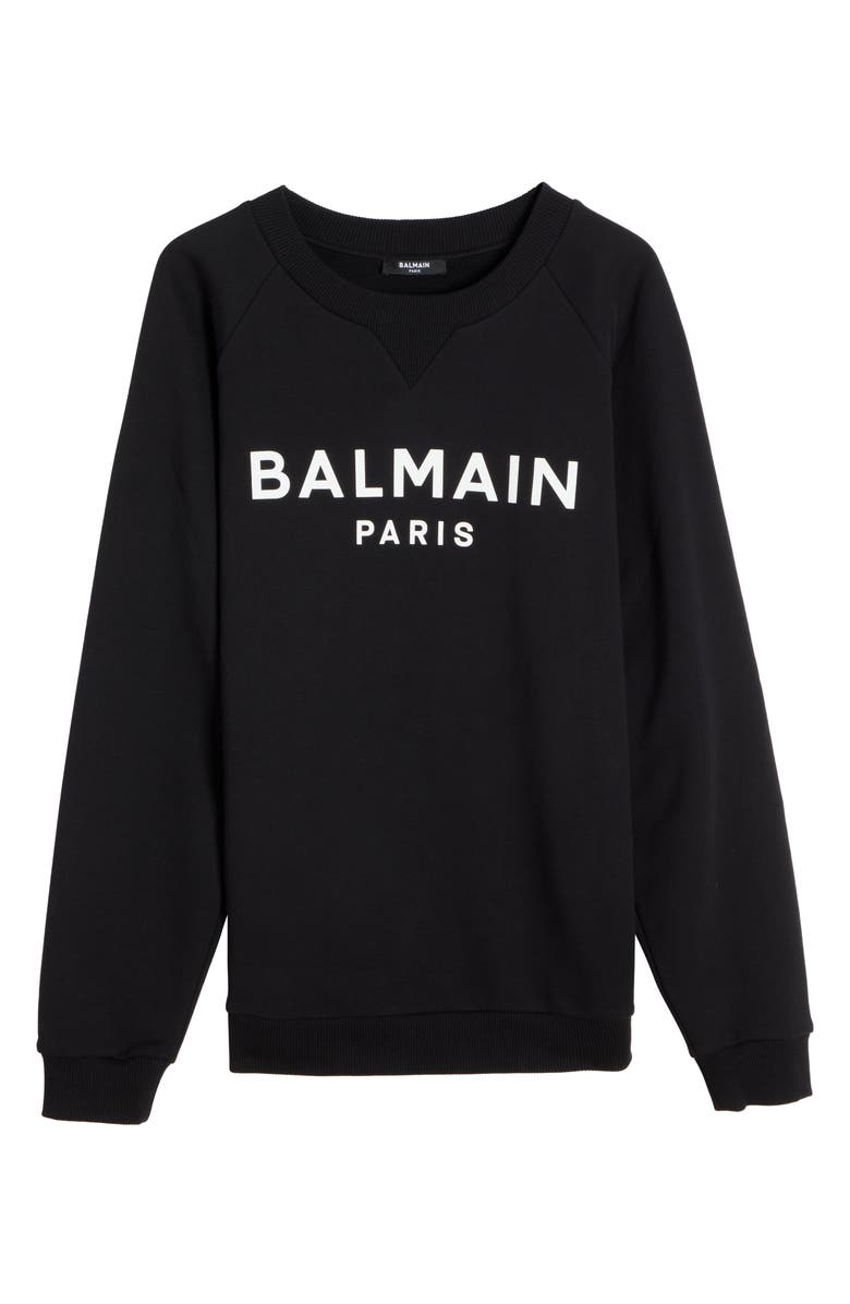 Balmain Logo Graphic Sweatshirt, Alternate, color,