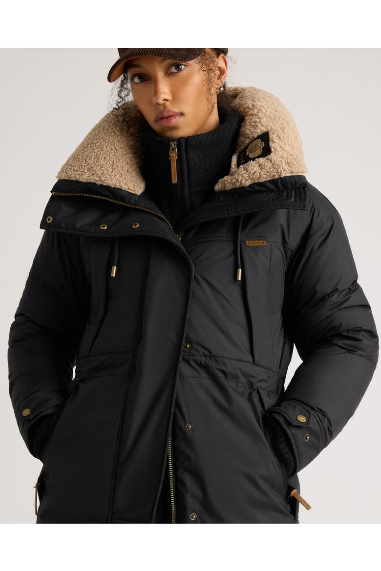 Womens Harfang Signature Parka, Alternate, color, BLACK