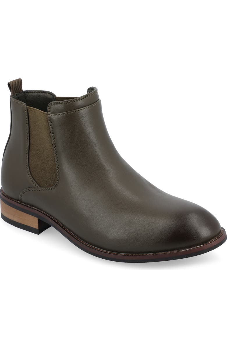 VANCE CO Landon Chelsea Boot - Wide Width, Main, color, Olive