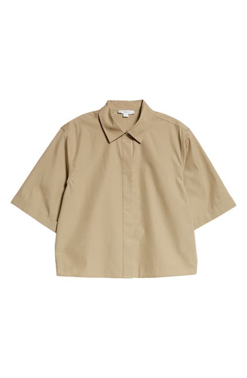 Vince Short-sleeve Button-front Shirt In Sandbar