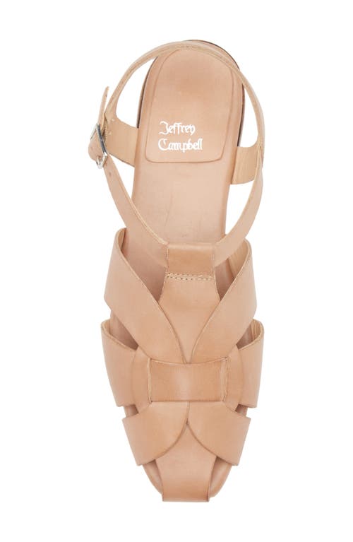Jeffrey Campbell Reverie Fisherman Sandal In Beige