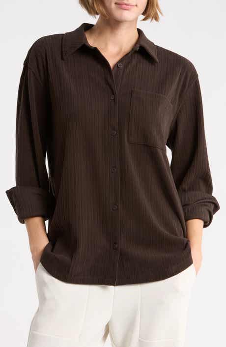 Breathe Easy Ribbed Front Shirt