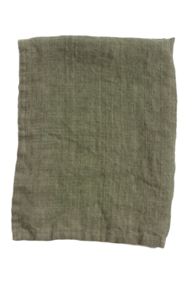Stone Washed Linen Tea Towel, Main, color, Sage
